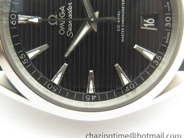 0308 Aqua Terra 150M Master Chronometers VSF 1:1 Best Edition Black Dial SS Hand on Black Rubber Strap A8900 Super Clone Unisex 8005